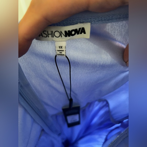 Gracie Tulle Maxi Dress - Light Blue - Picture 6 of 6